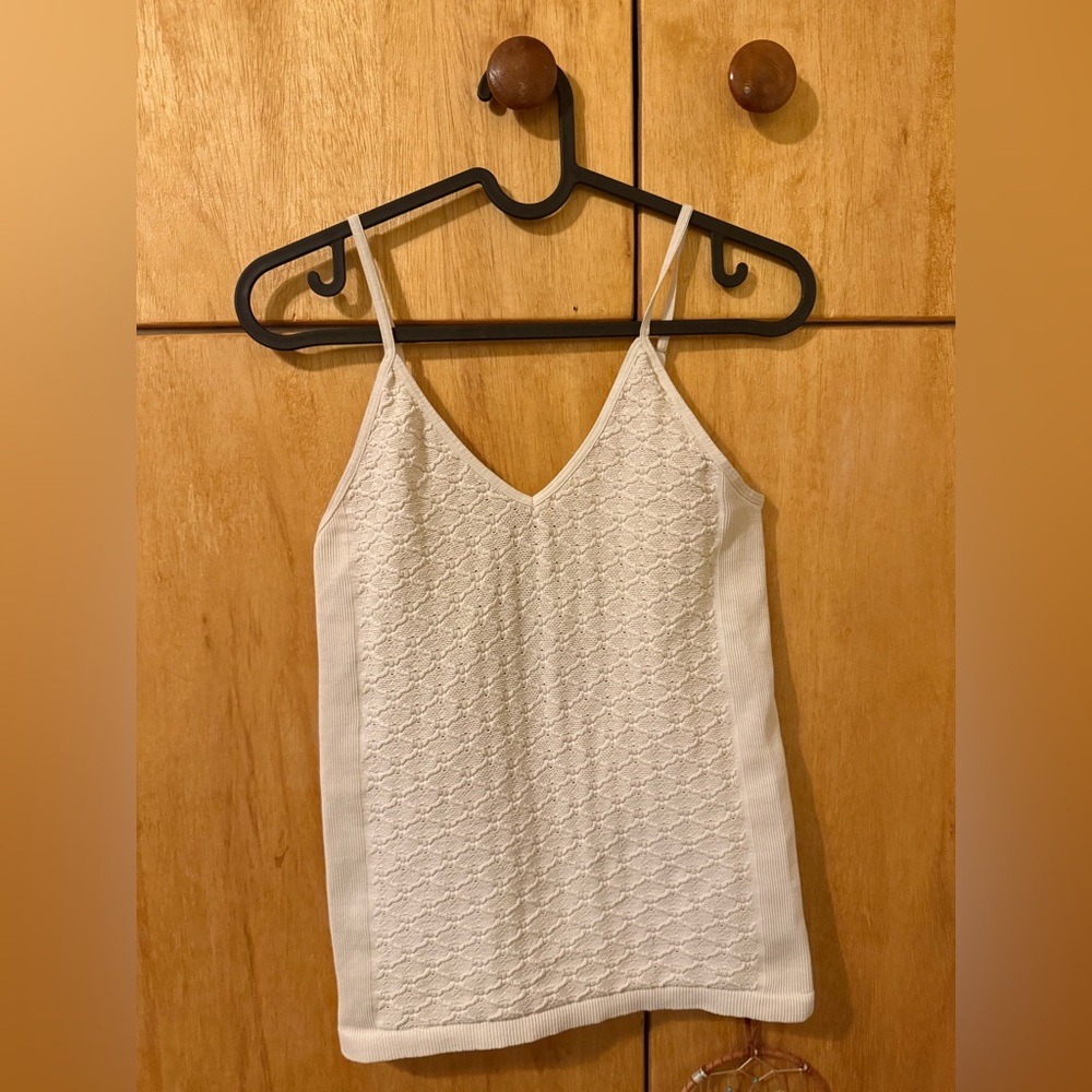 Free People Ivory Knit Tank Top